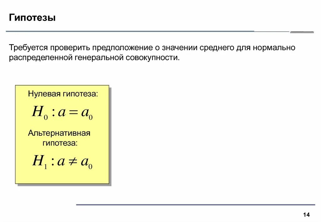 Проверка гипотез о средних