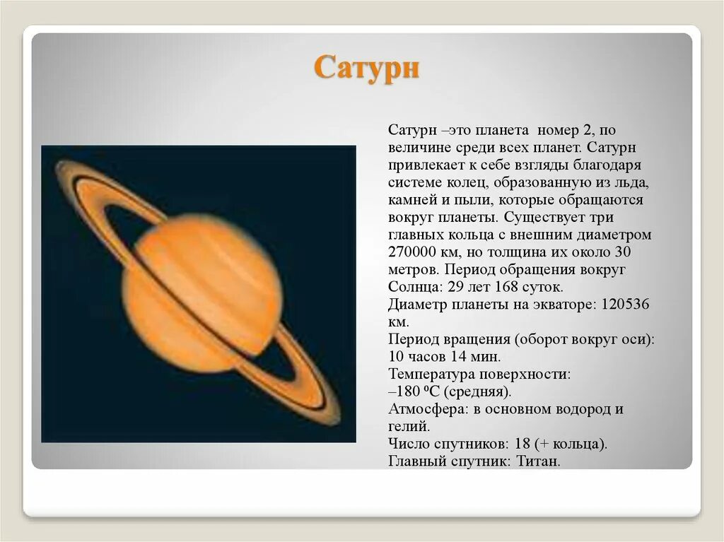 5 апреля планеты. Сатурн описание планеты. Рассказ о планете Сатурн. Краткое описание планет солнечной системы Сатурн. Сообщение о планете Сатурн 2 класс.