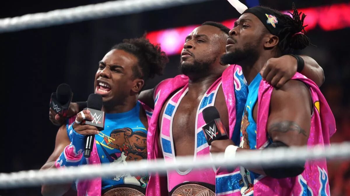 A new day now. New Day WWE. Группировка новый день WWE. New Day New. Музыки бойцов WWE New Day.