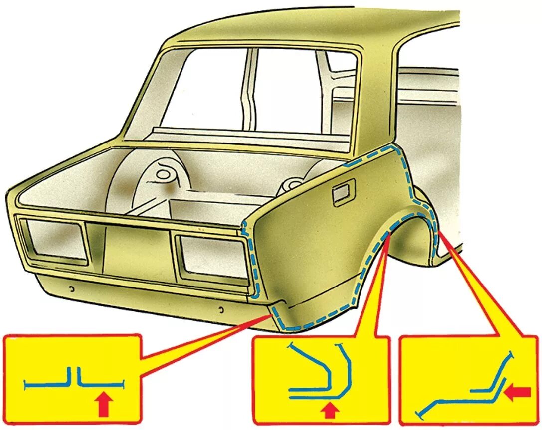 Как поменять дверь ваз 2107. Ремкомплект кузова ВАЗ 2107. Кузов автомобиля ВАЗ 2107. Сварные точки заднего крыла ВАЗ 2107. Ремонтные детали кузова ВАЗ 2107.