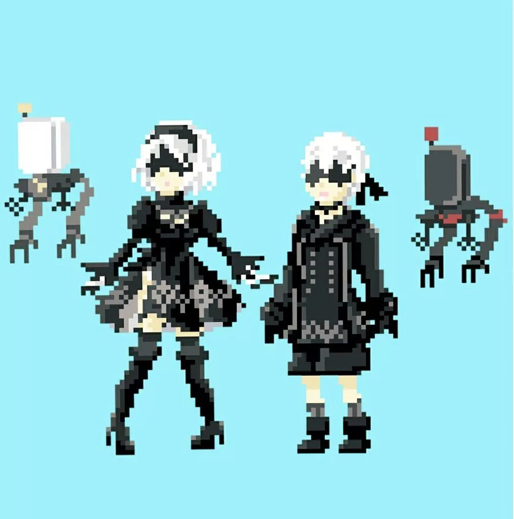 2b персонаж nier. Пиксельные персы. Пиксели на экране. Nier automata 2b pixel art. Nier automata 2b пиксельная.