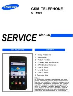 SAMSUNG GT-I9100 SERVICE MANUAL Pdf Download ManualsLib