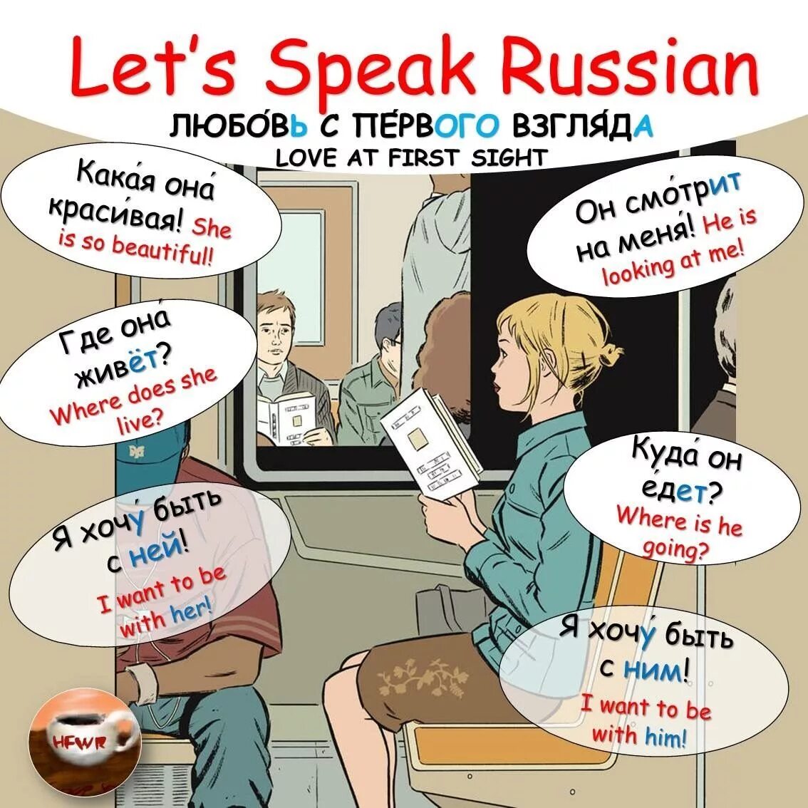 He speak russian. Speak Russian. I speak Russian.