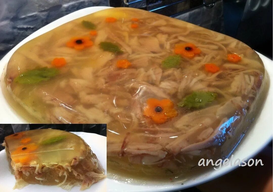 Холодец из свинины и куриных крылышек. Холодец из куриных крыльев без желатина. Галантин в куриной коже. Холодец из свинины и куриных крылышек. Красиво украсить холодец из курицы.