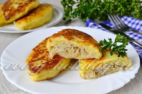 Картофельные зразы с капустой