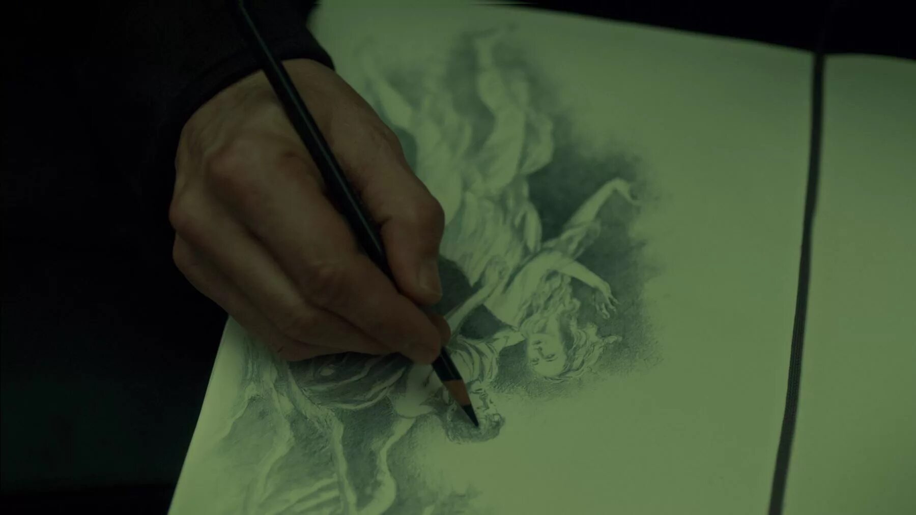 As the world caves in matt. Картина из сериала Ганнибал. Рисунки Ганнибала лектора его рисунки из сериала. Ганнибал сериал арт карандашом.