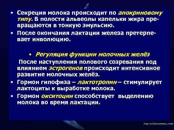 Секреция молока