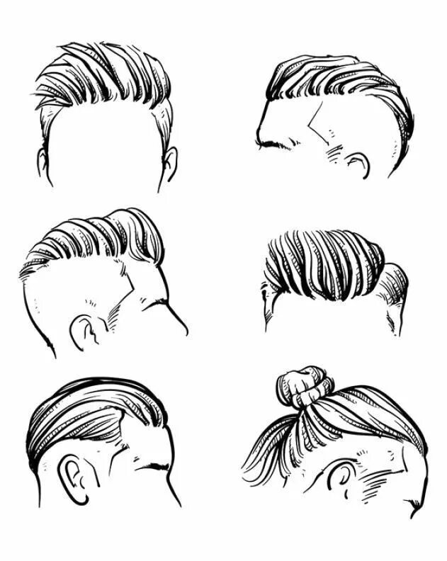 Celebrity Miniature Black and White Pencil Portraits Mens hairstyles, Cool hairs