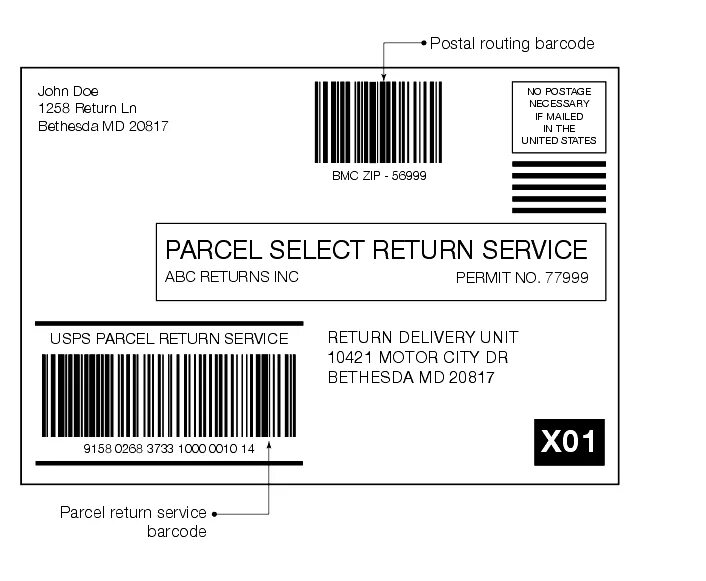 USPS Barcode. Returning Label. P[roduct Label. Emtest Label. Url label