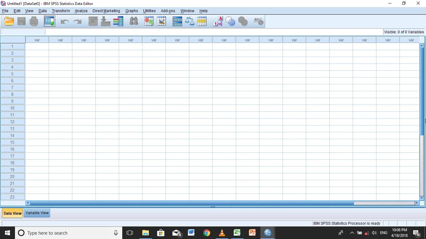 Data set variables