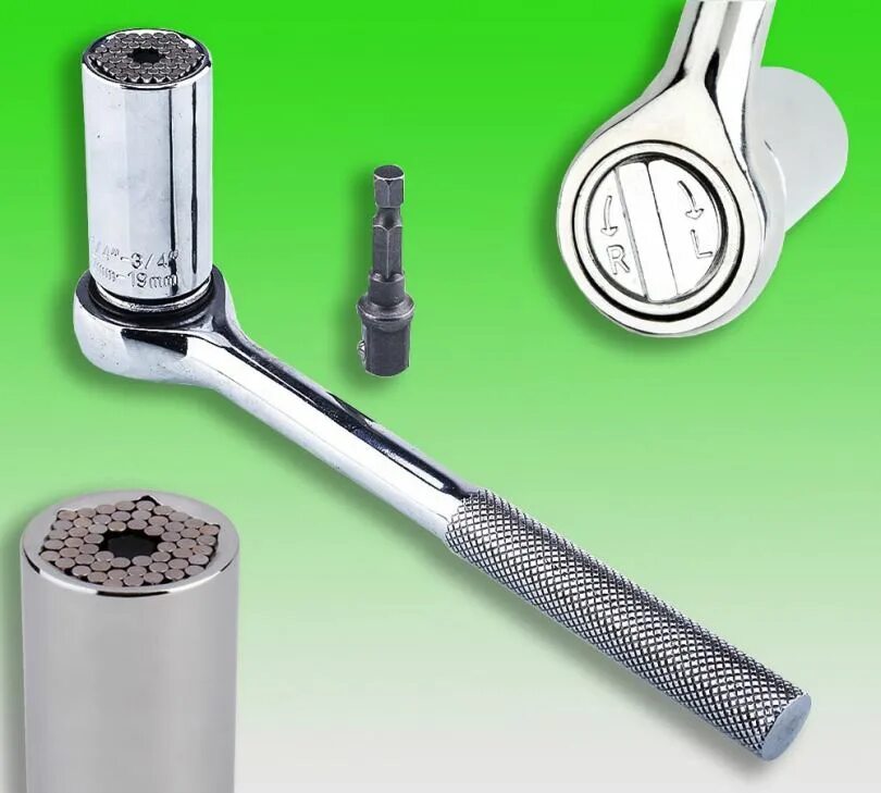 ключи набор трещеточный 6-32 мм. 7 19 мм. ключ универсальный gator grip. универсальный торцевой ключ. 62x25.