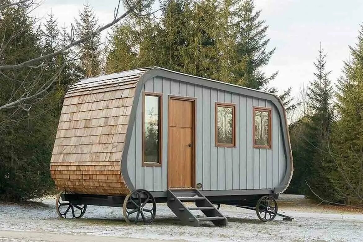 Передвижной дом Тини Хаус. Модульный мини-дом/tiny House. Дом на колесах tiny House. Передвижной домик на колесах. Camping home