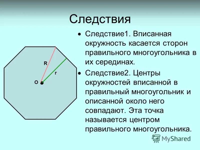 Геометрия 9 класс правильный многоугольник презентация