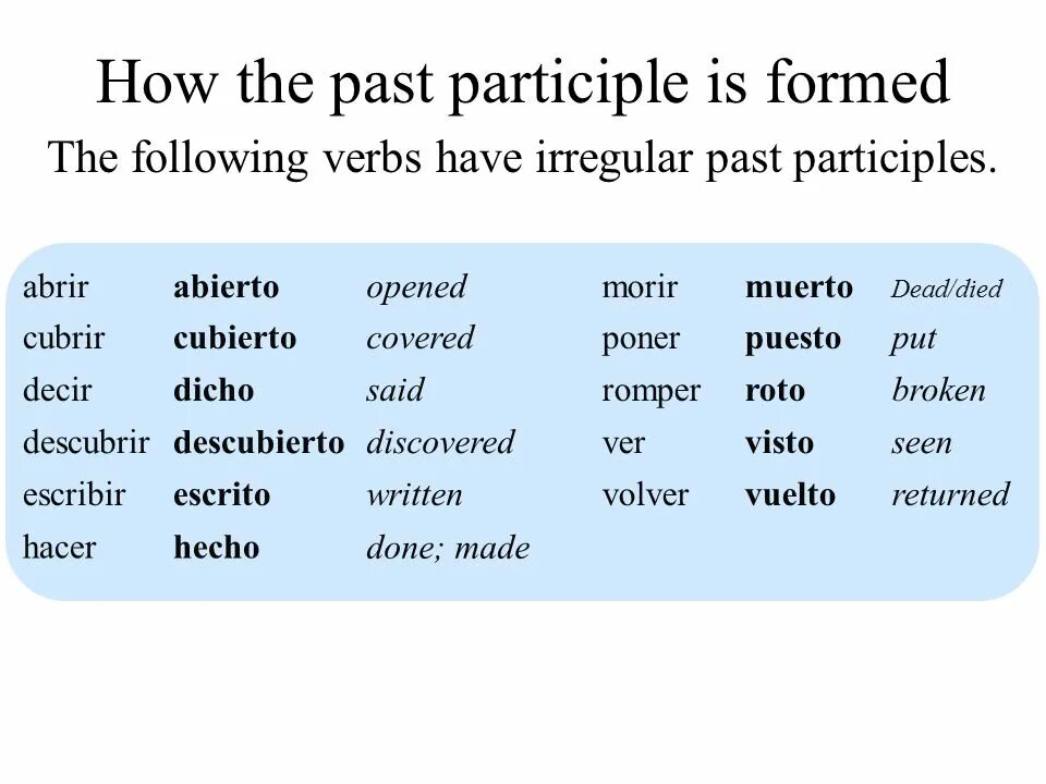 Circle the form of the verb