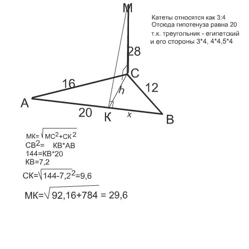 Высота бд прямоугольного треугольника абс. Перпендикуляр к плоскости треугольника. Перпендикуляр к плоскости треугольника ABC. Из прямой вершины угла прямоугольного треугольника с катетами. Прямоугольный треугольник с катетами 12 и 16.