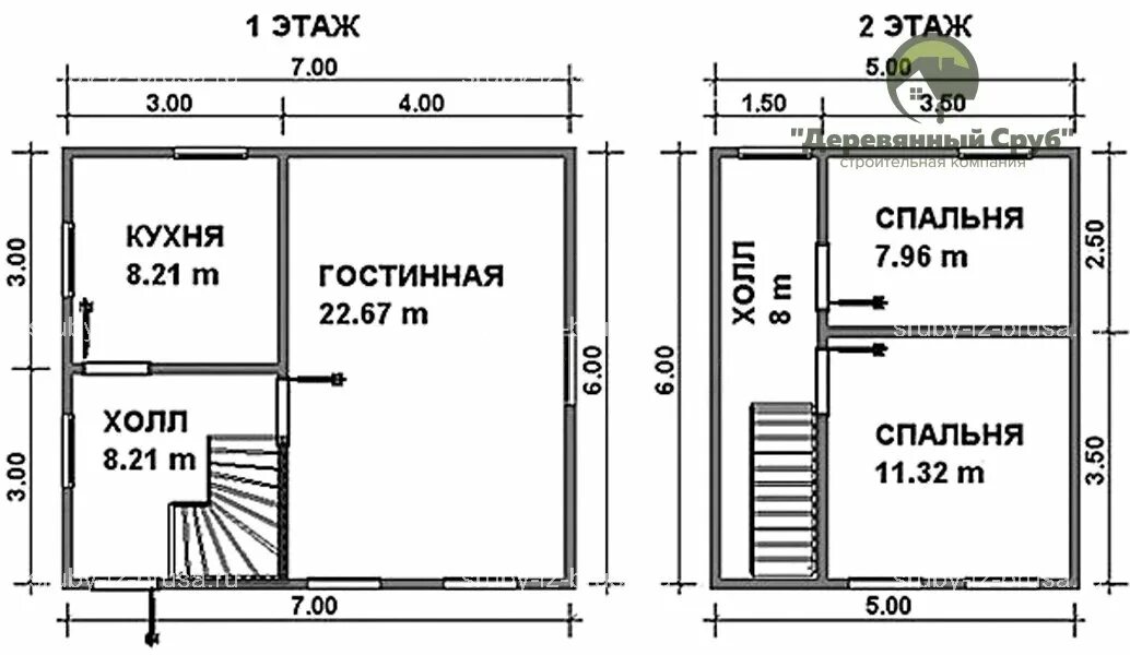 Планировка дома 6х7 Картинки ПЛАНИРОВКА 7 НА 7 ДВУХЭТАЖНЫЙ