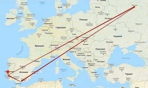 Сколько лететь до испании