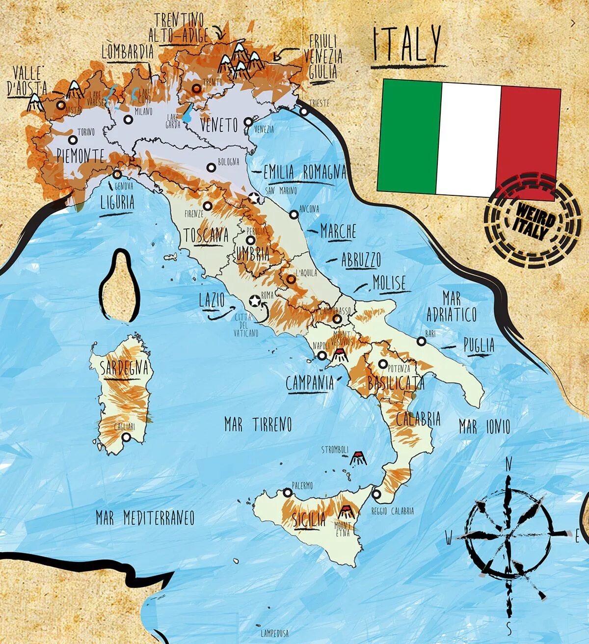 География Италии. Lampedusa Италия на карте. Палермо на карте Италии. Карта Италии на русском языке