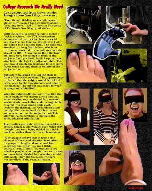 Tickling machine. Tickling machine