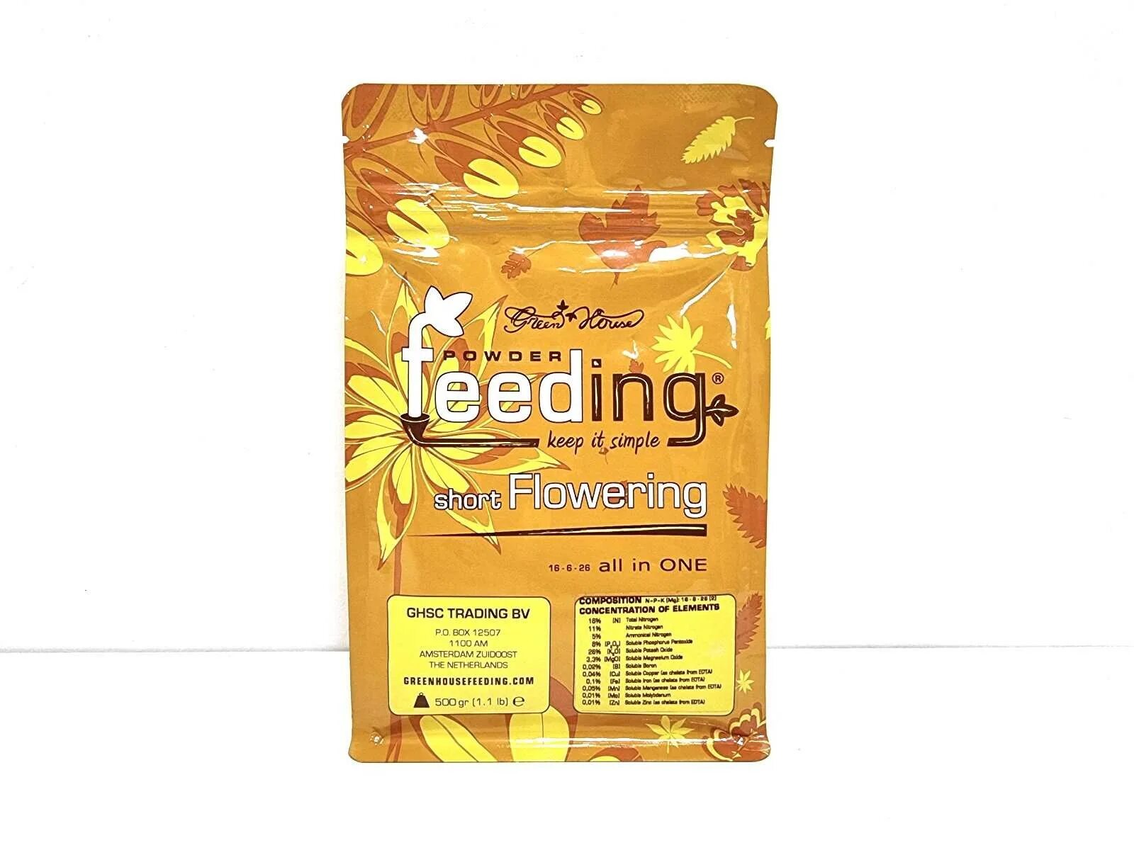 Удобрение Powder feeding short flowering 500 г. Удобрения Powder feeding short flowering 125 г. Short flowering от Green House Powder feeding. Powder feeding short flowering таблица.