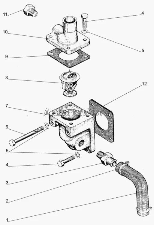 как поставить термостат на мтз