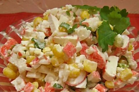 Салат крабовый без кукурузы и огурца