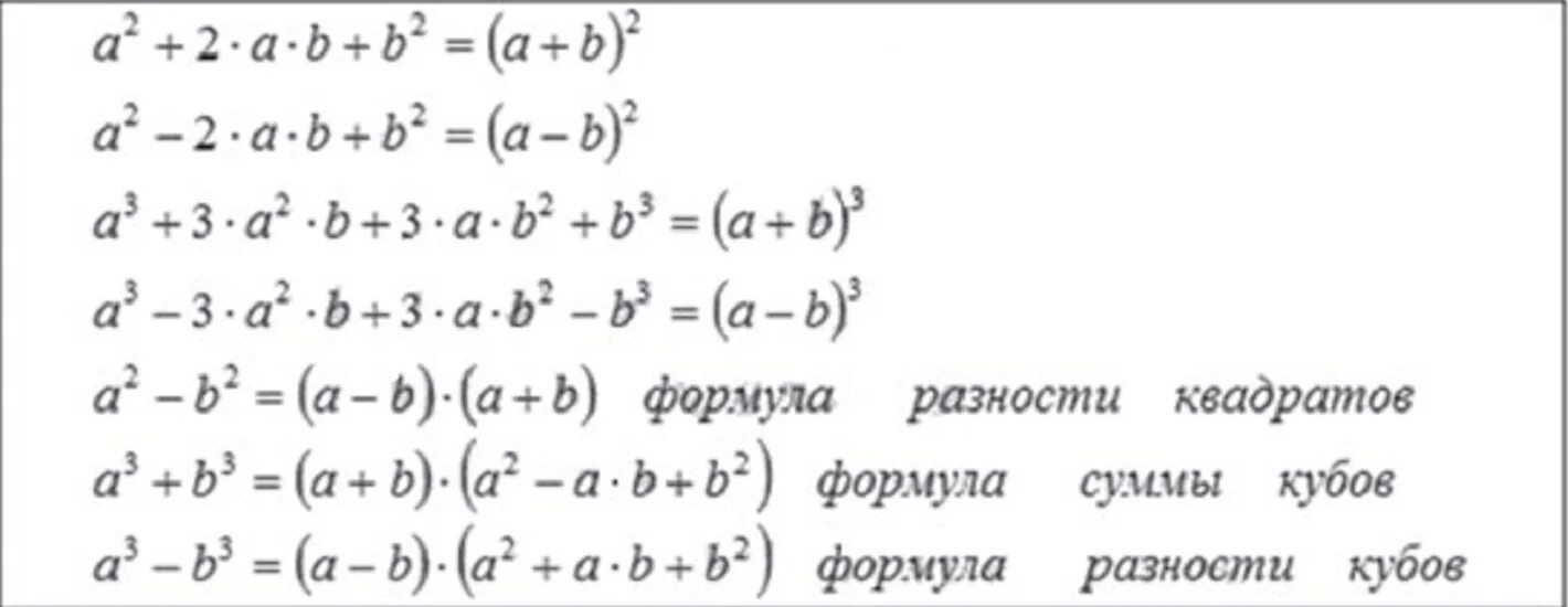 A2+b2 формула сокращенного умножения. A2 b2 формула сумма квадратов. A3+b3 формула сумма кубов. Куб разности формула сокращенного умножения.