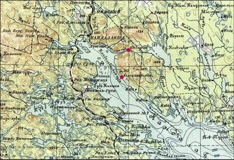 Кандалакша на карте