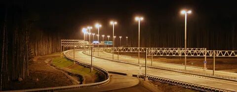 Установка освещения на дорогах