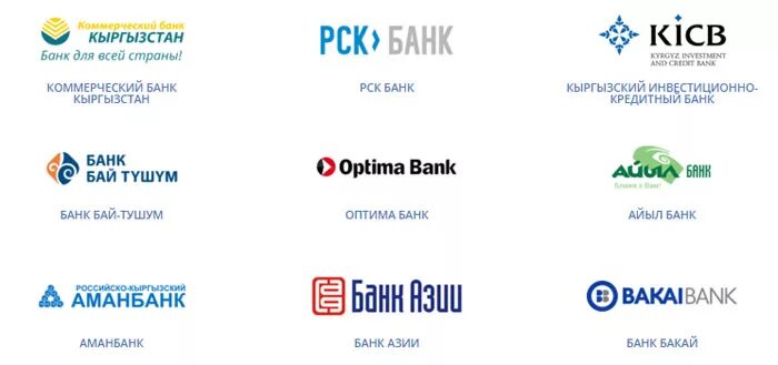 Банки киргизии. Коммерческие банки кыргызстана. кыргызстан рск банк логотип. банки кыргызстана список. коммерческие банки бишкек.
