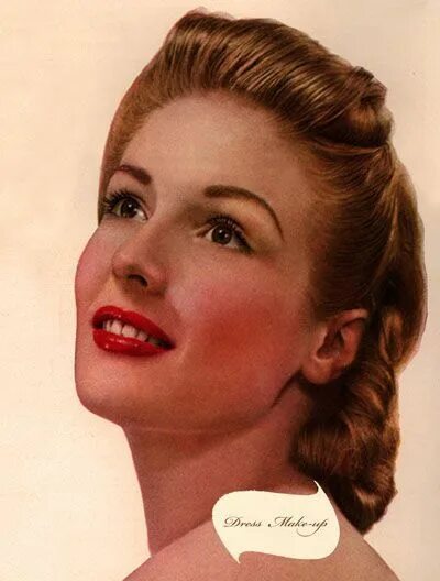 1930 1940 года англия женщины макияж Advert by Jennifer Graham Cosmetics showing classic '40s look Makeup history, 19