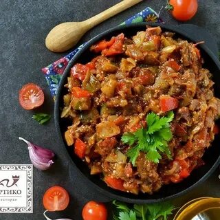 Вкусная баклажанная икра на сковороде