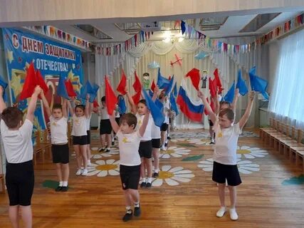 Спортивное развлечение 23 февраля в подготовительной группе