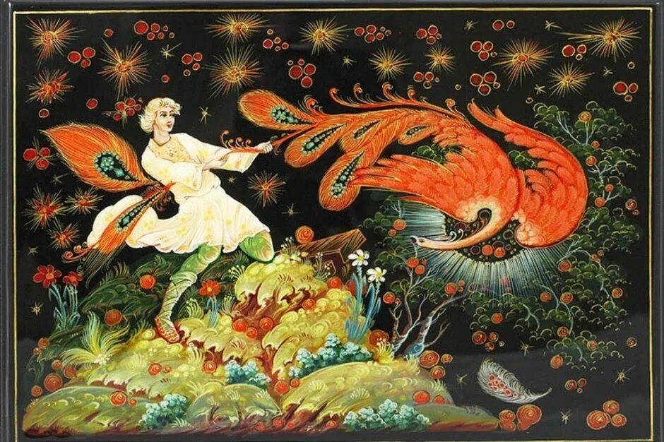 Как называется сказка жар птица. Палехская роспись жар птица. лаковая миниатюра жар птица палех. палехская живопись жар птица. васнецов палех.