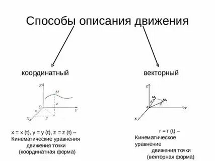 Описать данные виды движения