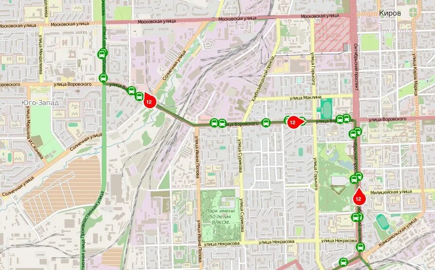 Когда приедет автобус киров. Карта автобусов Кирова. Киров на карте. Общественный транспорт Киров карта. Транспорт города Кирова.