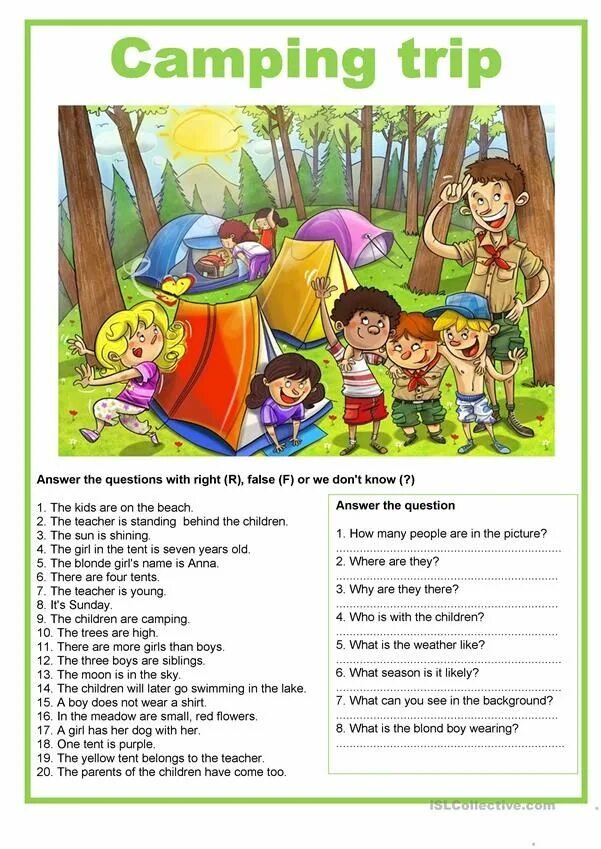 Picture for description. Picture description английский. Camp Worksheets for Kids. Camping Vocabulary Worksheet. Questions about trip