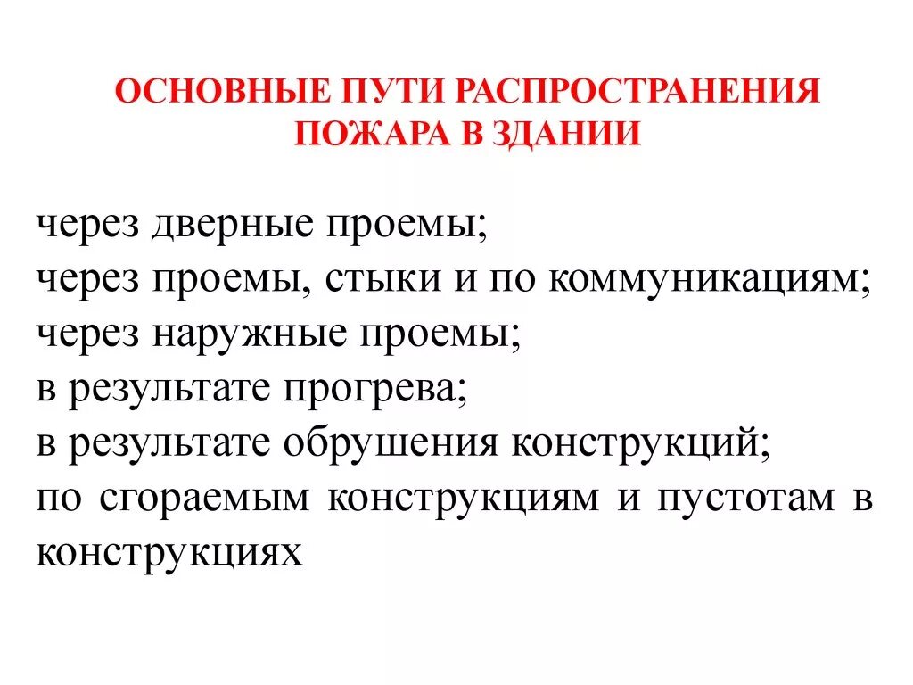 Главное путь. Пути распространения пожара в здании. Основные пути распространения пожара. Основные пути распространения огня. Пути возможного распространения пожара.