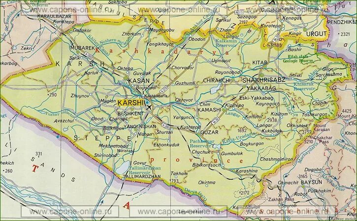 Открыть карту в узбекистане. Узбекистан карта областей Кашкадарья. Карта Кашкадарьинской области Узбекистана. Узбекистан Кашкадарья Карши карта. Карши Узбекистан на карте.