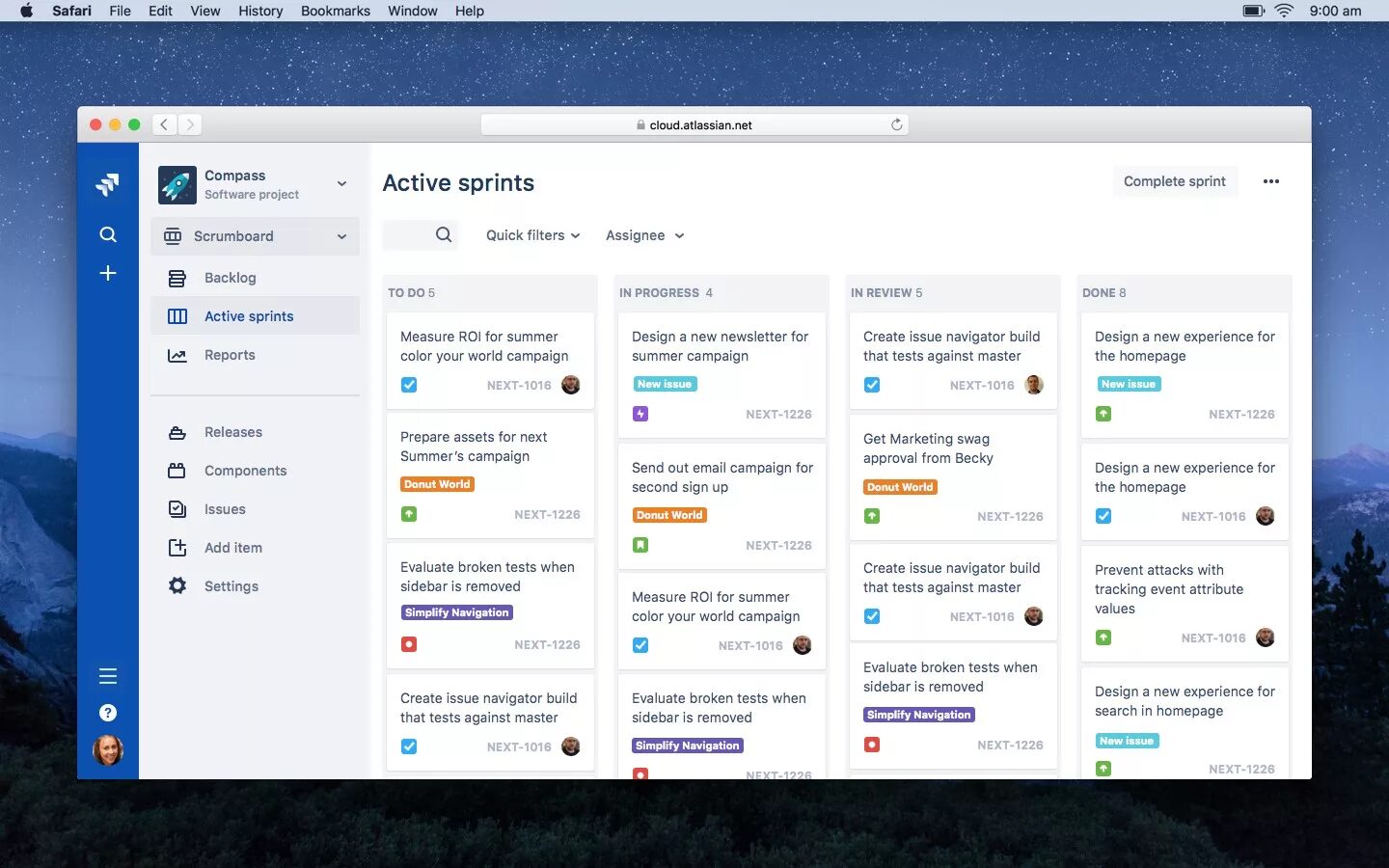 Issue software