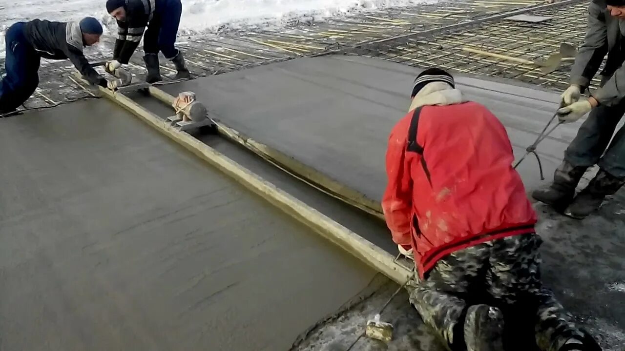 Как бетоном залить уклоном