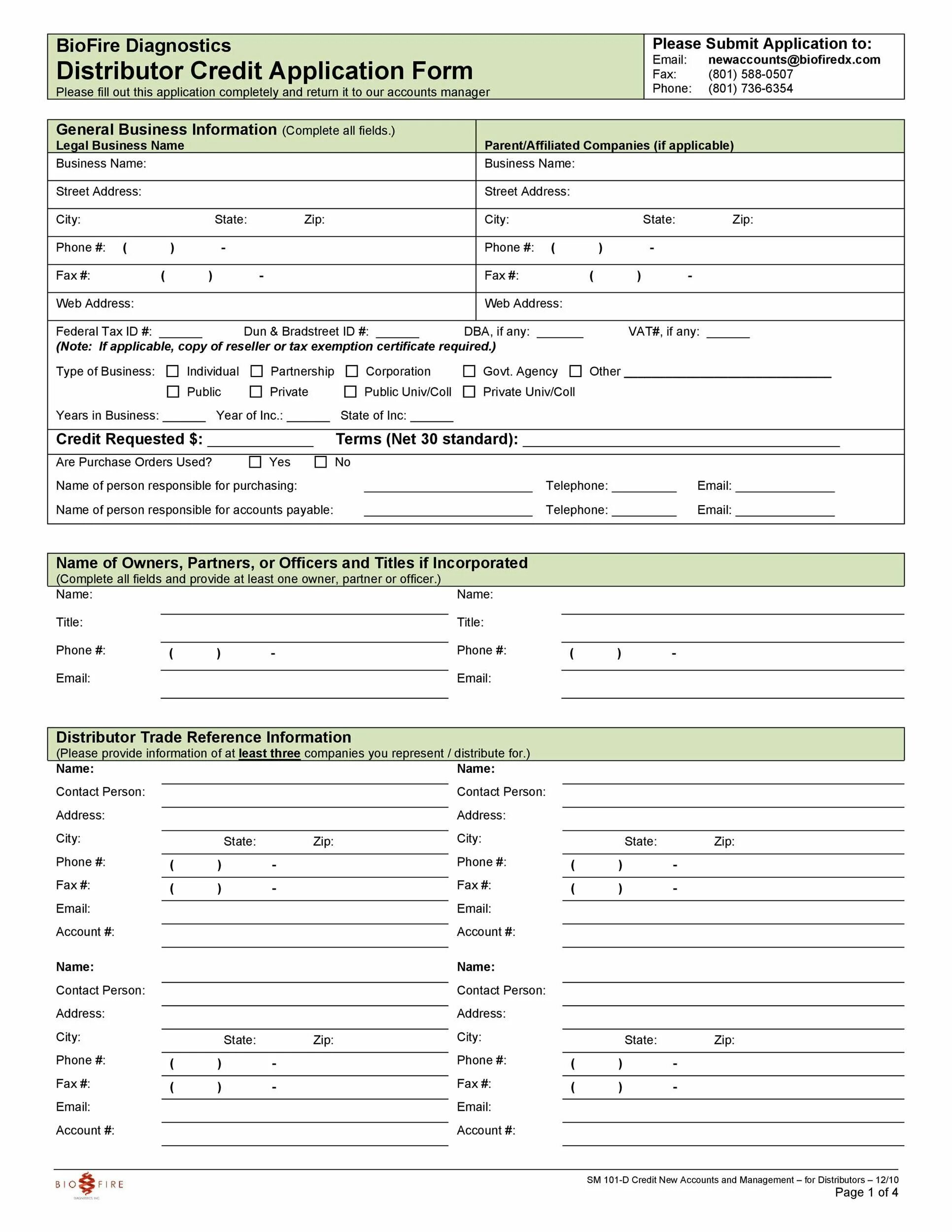 Credit applications