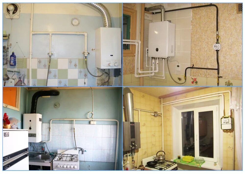 Как спрятать газовую трубу на кухне красиво, практично и законно
