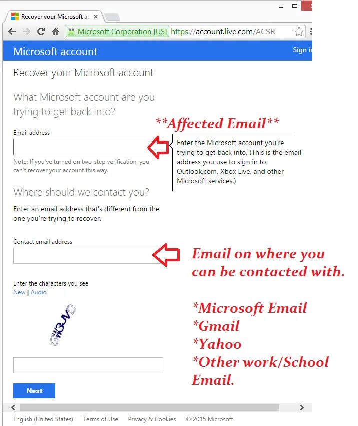 Account recovery. Recover your account.