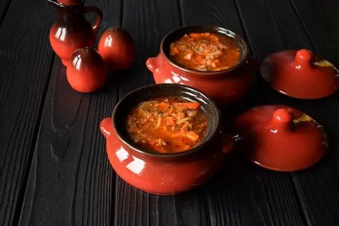 Горшочки с мясом и перцем