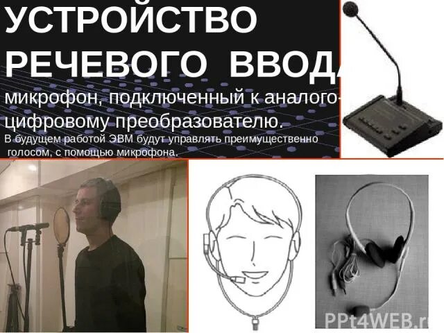 Устройства речевой информации. Устройства речевого ввода. речевой ввод информации. голосовой прибор для немых. средство речевого ввода (микрофон).