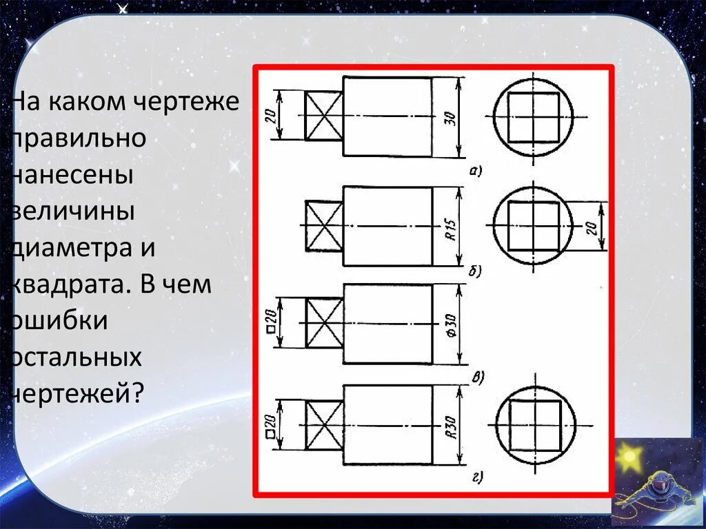 Определи на каком чертеже