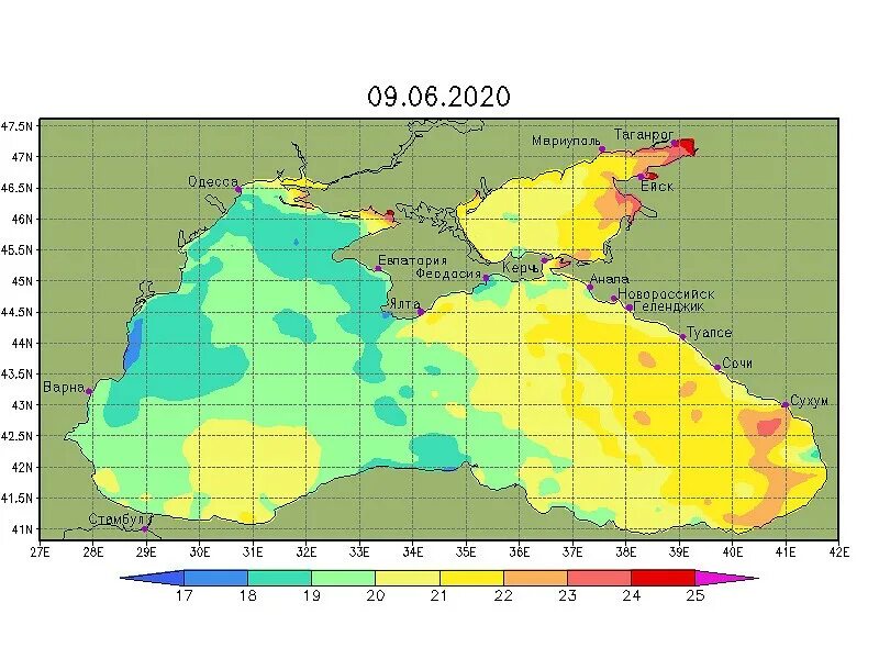 Золотое температура воды. Климат черного моря. Температурный режим черного моря. Температурная карта черного моря в июне. Климатическая карта черного моря.