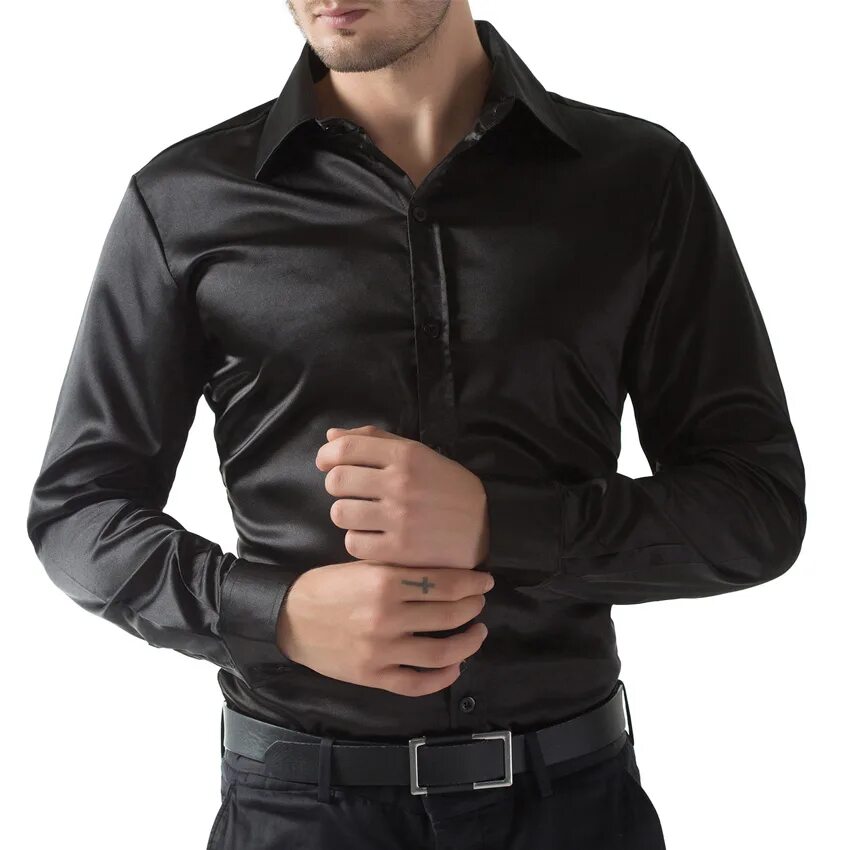Черная атласная рубашка. Чёрная шёлковая рубашка мужская. Черная атласная рубашка мужская. Черная шелковая рубашка. Красивая черная рубашка