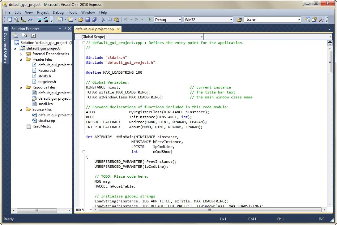 C programming window